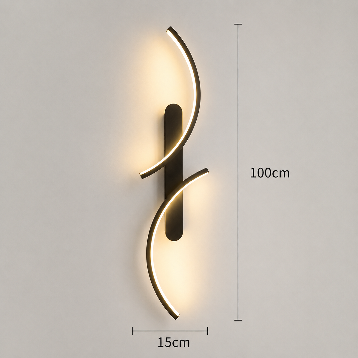 Aluminium LED Wandleuchte 100 cm
