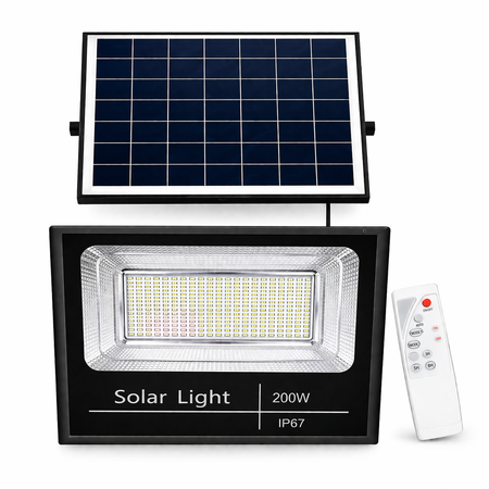 200W Solar Pflanzenlampe Vollspektrum mit Solarpanel und Fernbedienung