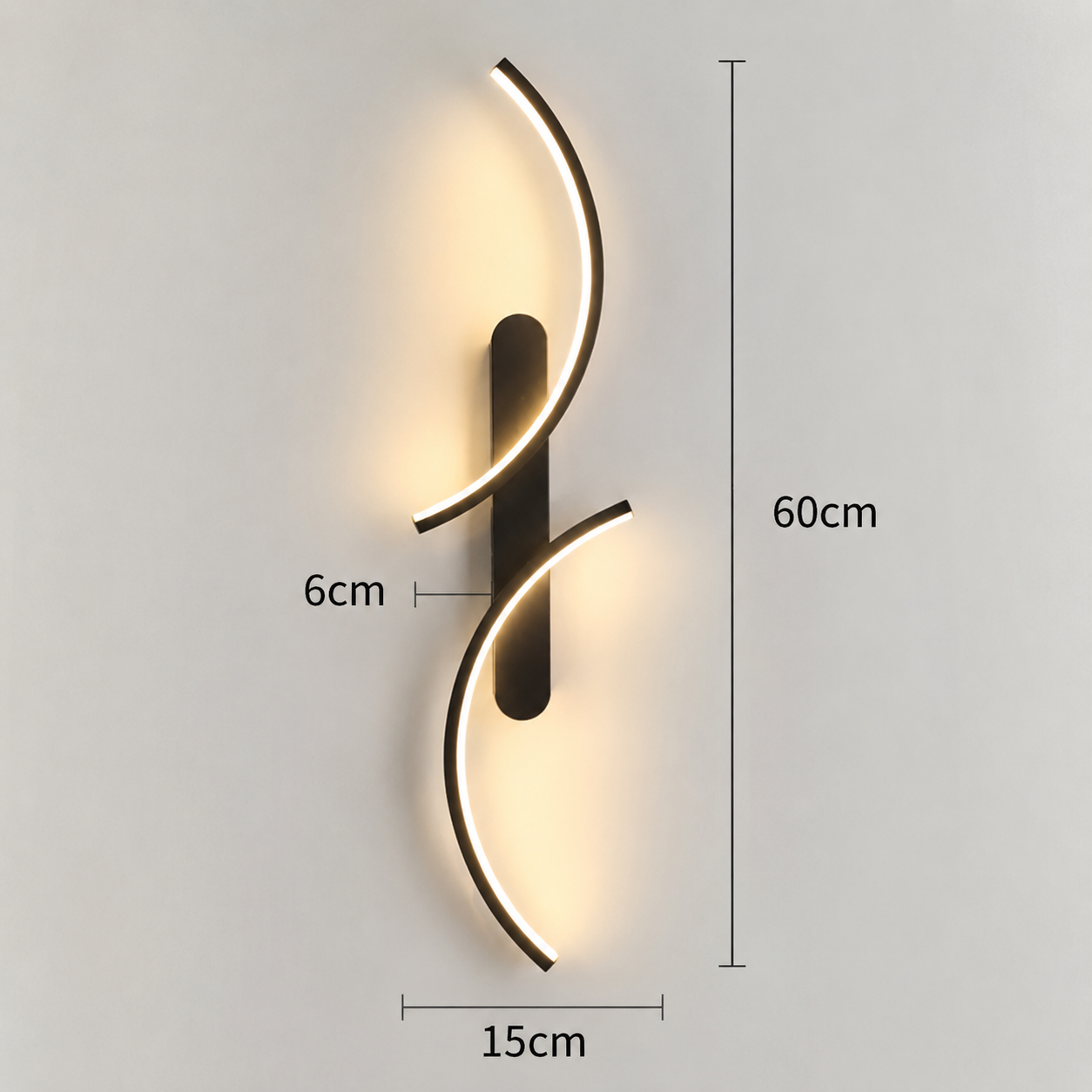Aluminium LED Wandleuchte 60 cm