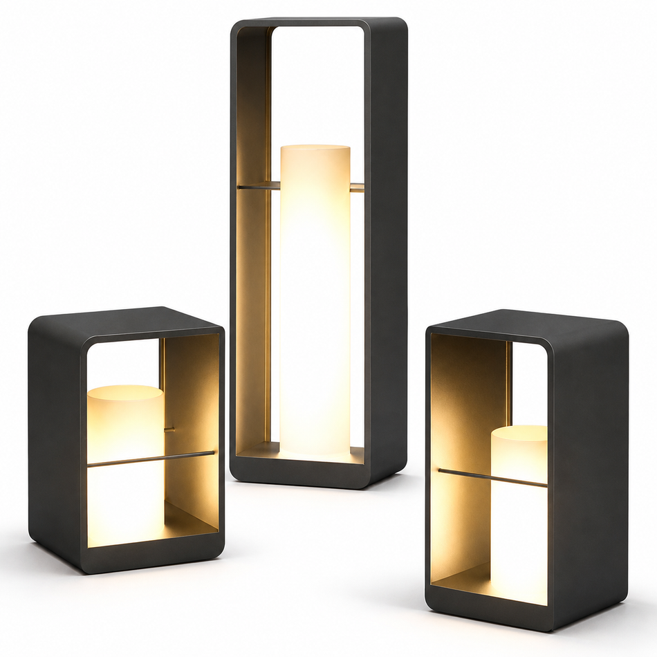 Solarleuchte Außen mit Fernbedienung | IP54 | Warmweiß | Modern | 3 Größen