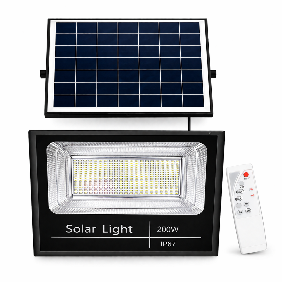 Solar LED 200W Vollspektrumleuchte – Solarbetriebene für Gewächshaus & Außenbereich