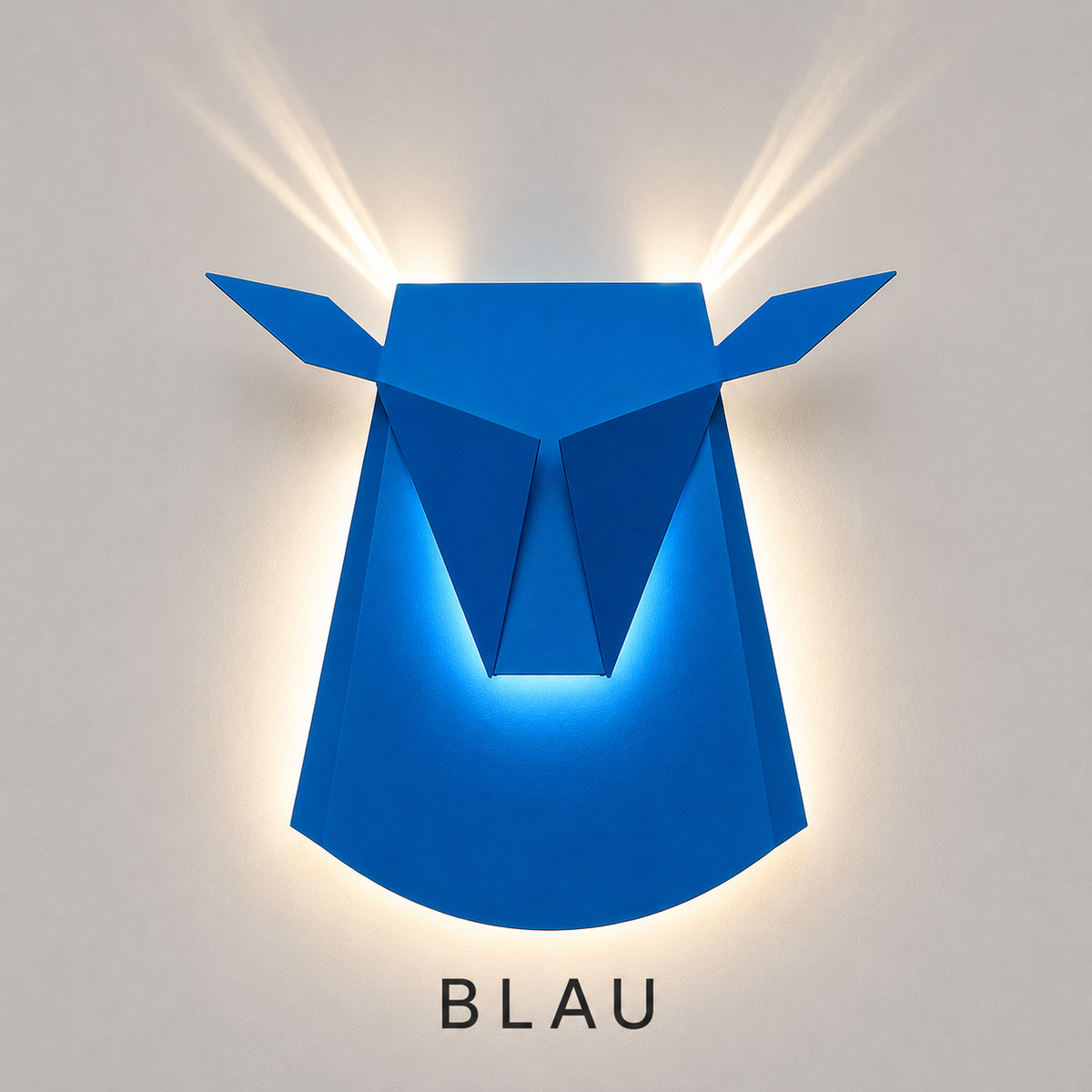 LED Wandleuchte Hirsch Blau