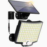 106 LED Solar-Wandleuchte mit Bewegungsmelder - IP65 Wasserdicht für Garten und Außenbereich