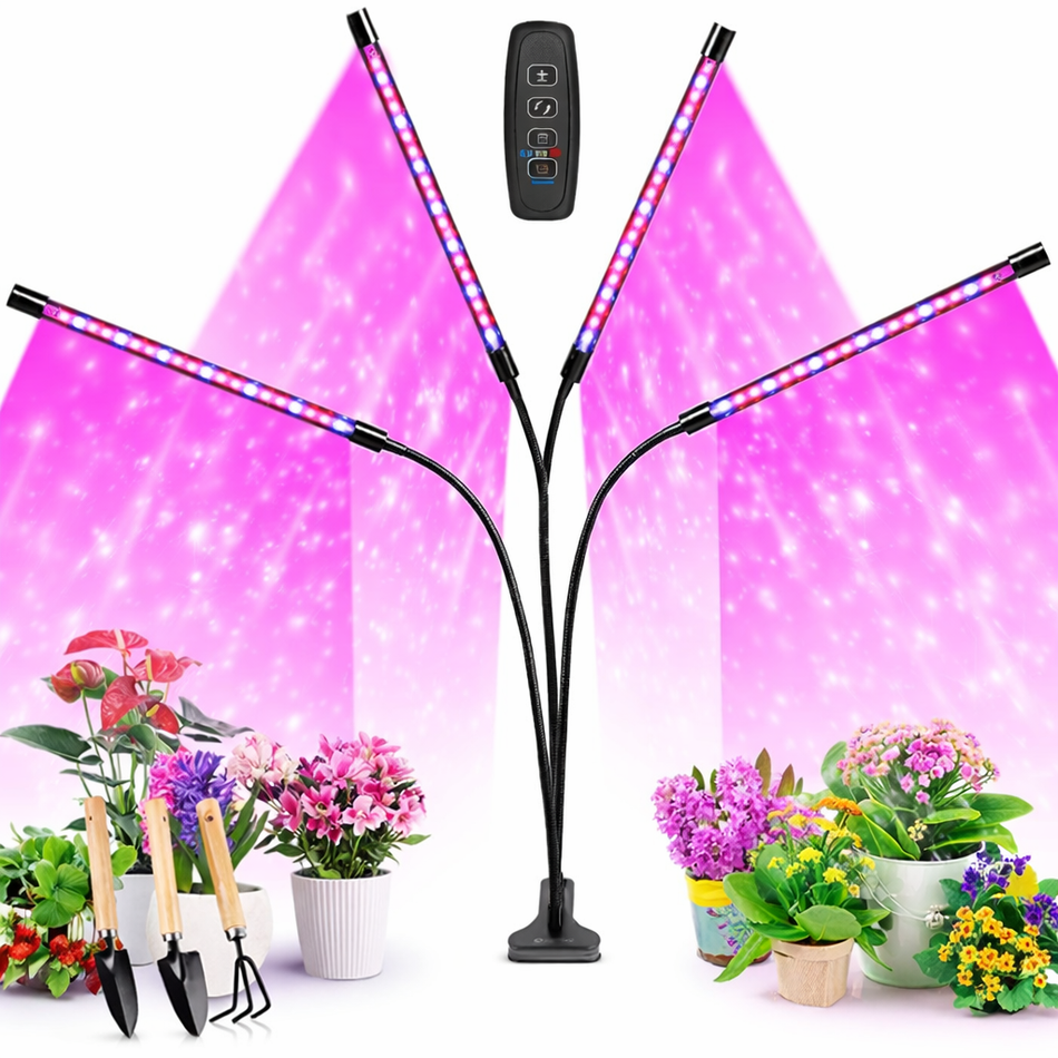 USB LED Pflanzenlampe mit Clip - 10 Dimmstufen & Timer für Indoor Pflanzen
