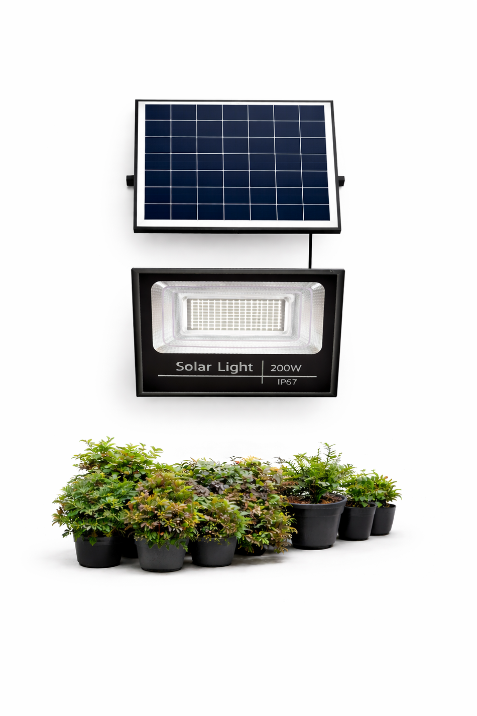 Solar Pflanzenlampe 200W – LED Vollspektrum Pflanzenlicht für Indoor & Outdoor mit Akku