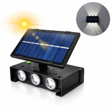Solar LED Wandleuchte mit Lichtsteuerung - Regenfeste Außenleuchte für Garten und Hof