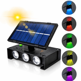 Solar LED Wandleuchte mit Lichtsteuerung - Regenfeste Außenleuchte für Garten und Hof