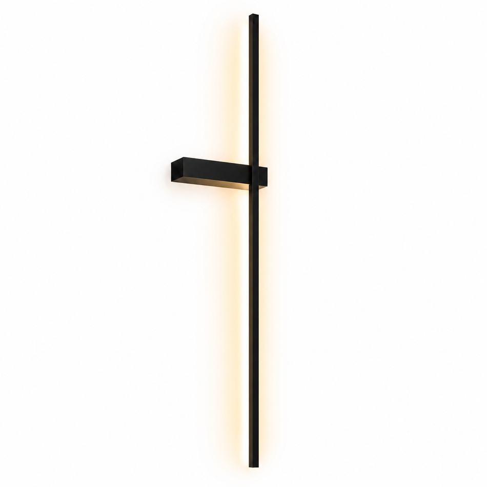 Moderne LED Wandleuchte Schwarz, Streifendesign, 60–120 cm