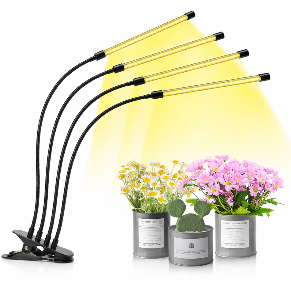 LED Pflanzenlampe mit Clip & Timer – Vollspektrum Grow Light