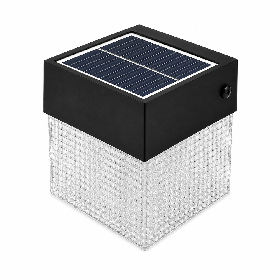 Solar Wandleuchte, eckig oder rund, IP65, Warmweiß oder Kaltweiß