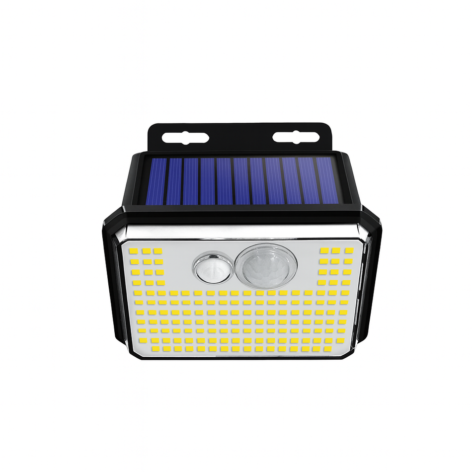 Solar LED Wandleuchte 148 LEDs mit Bewegungsmelder - IP65 Wasserdicht Außenbeleuchtung