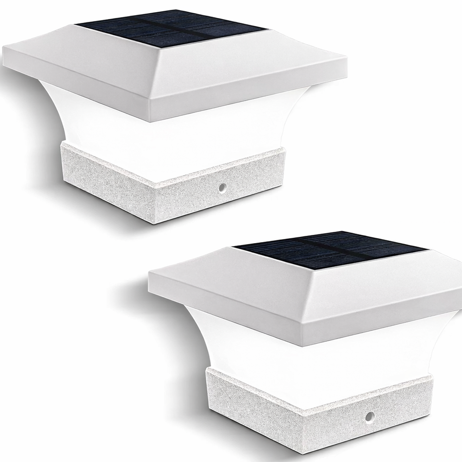Solar Pfostenleuchte IP65 - LED Zaun & Terrassenlicht Warmweiß/Kaltweiß Kabellos & Wetterfest