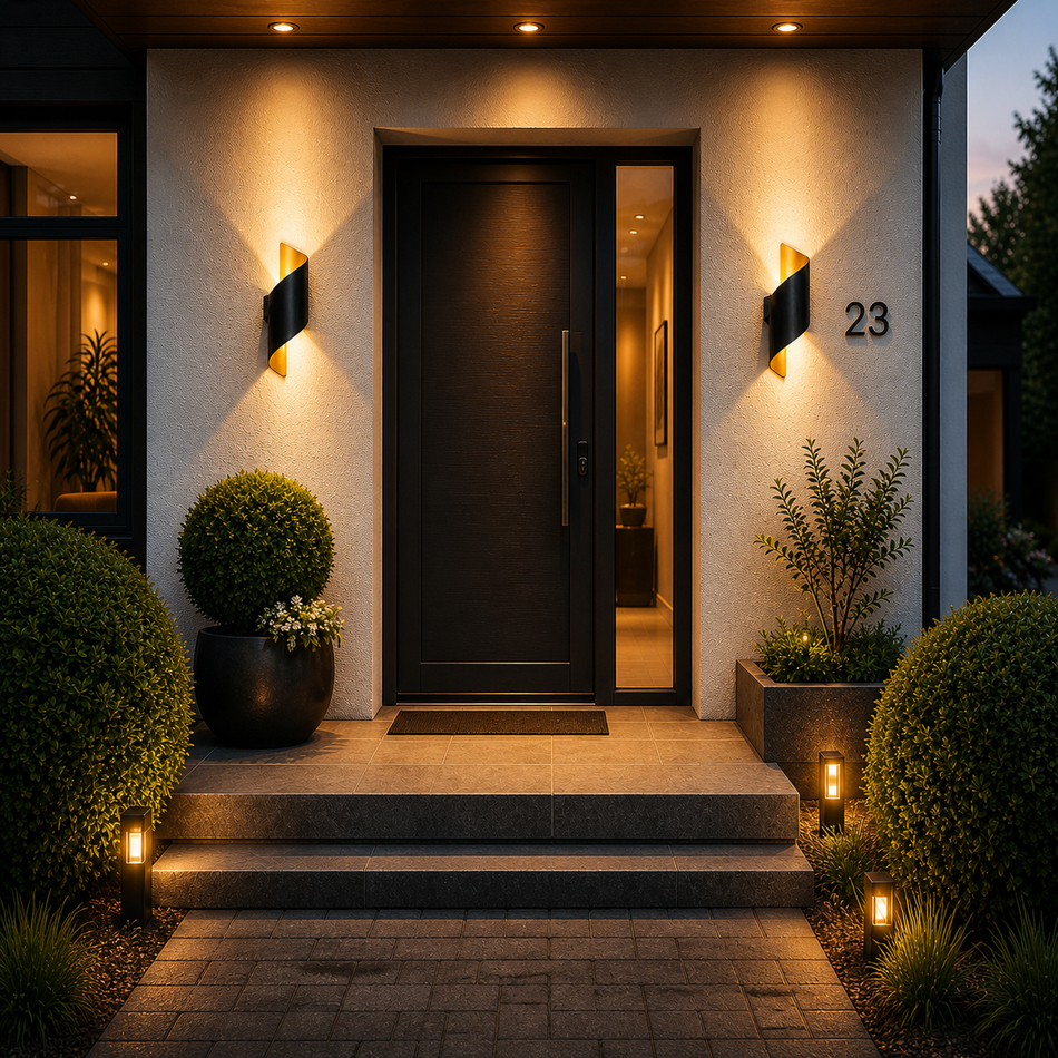 LED Wandleuchte Spiral-Design, 10W, IP65, Innen und Außen