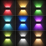 Solar Wandleuchte IP65 | Oben & Unten Beleuchtung | Warmweiß & Multicolor