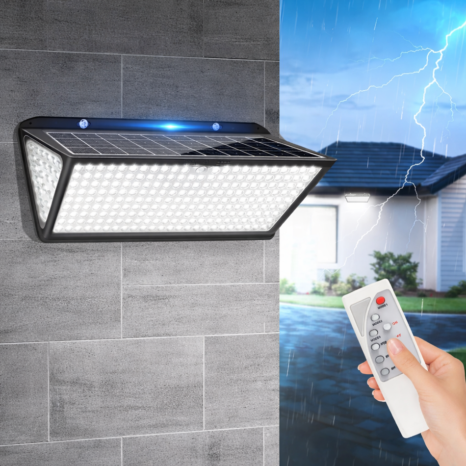 Solar Außenleuchte 258 LED | Bewegungsmelder | 270° | 3 Modi | IP65