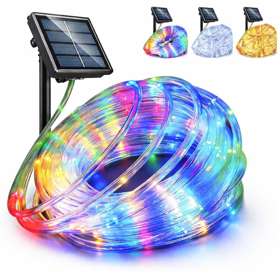 Solar Lichterkette Außen & Innen Bunt, Weiß & Warmweiß