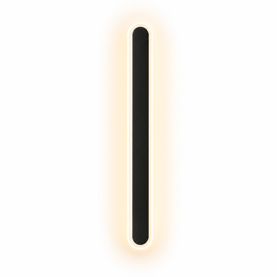 LED Stabwandleuchte, 20 cm oder 40 cm, Schwarz, Gold oder Weiß