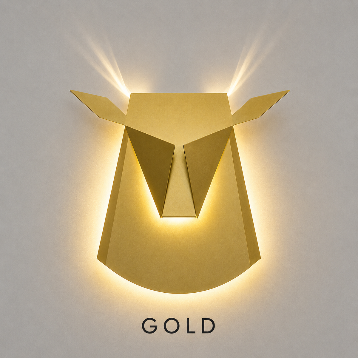 LED Wandleuchte Hirsch Gold