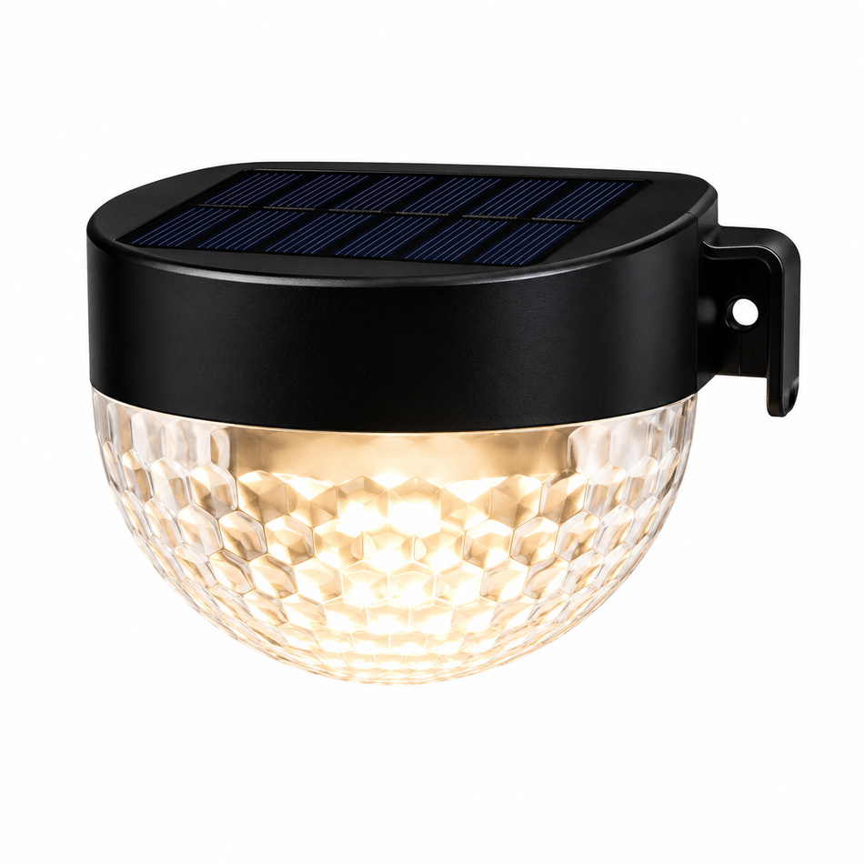 Solar Zaunleuchten Set - Wasserdichte LED Wandlampen für Garten Terrasse Treppe