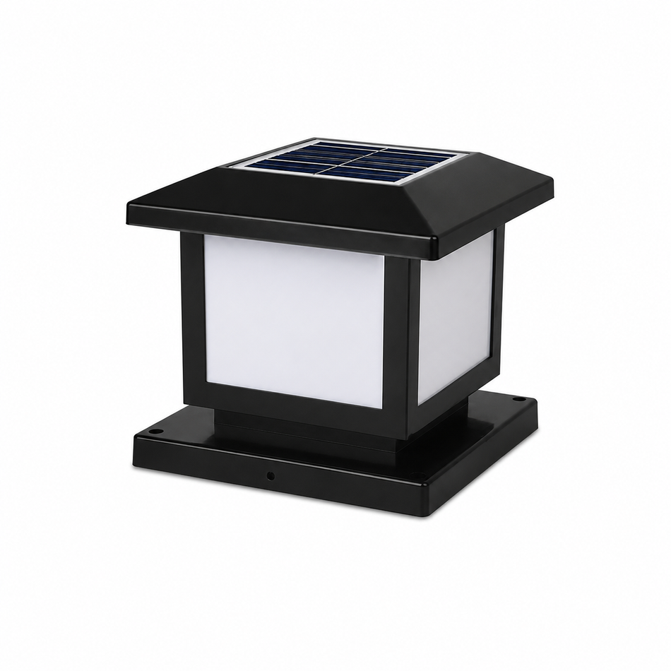 Solar Pfostenleuchte mit Fernbedienung, 4 Farben, 2er-Set, IP54