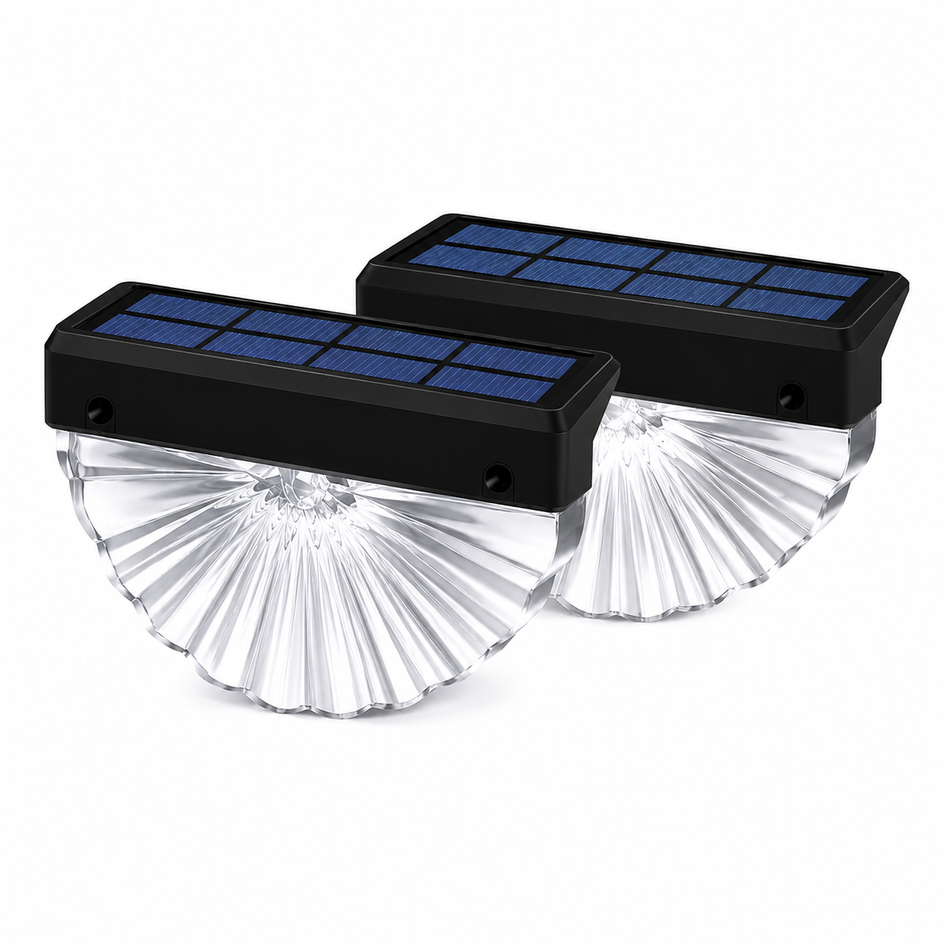 Solar Zaunleuchte 2er Set – Warmweiß & Kaltweiß umschaltbar, IP44, wasserdicht