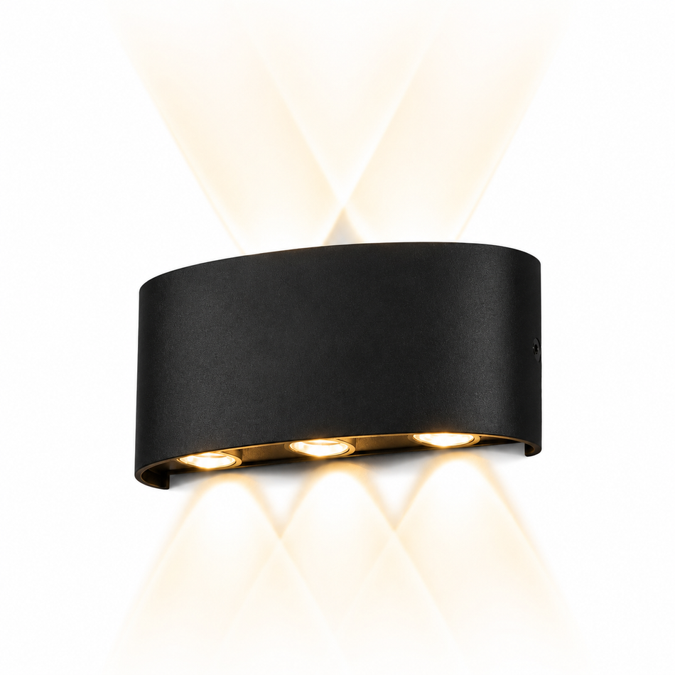 LED Wandleuchte aus Aluminium, IP65, innen und außen, 2–12 W
