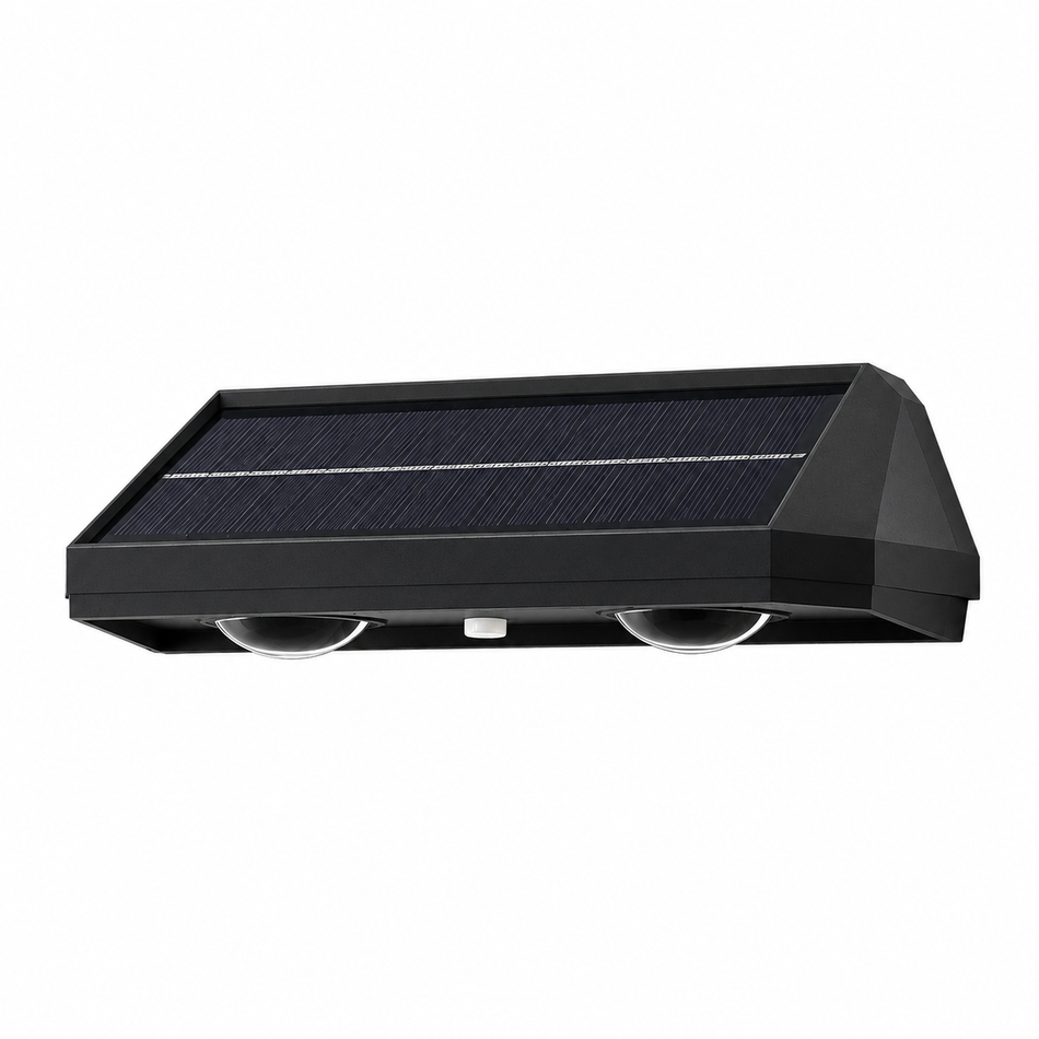 Solar Wandleuchte RGB-Farbwechsel, 2er-Set, IP67, Außen