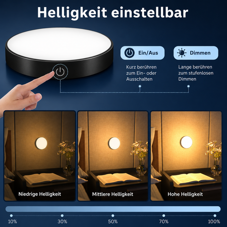 Helligkeit der USB LED Leuchte stufenlos dimmbar
