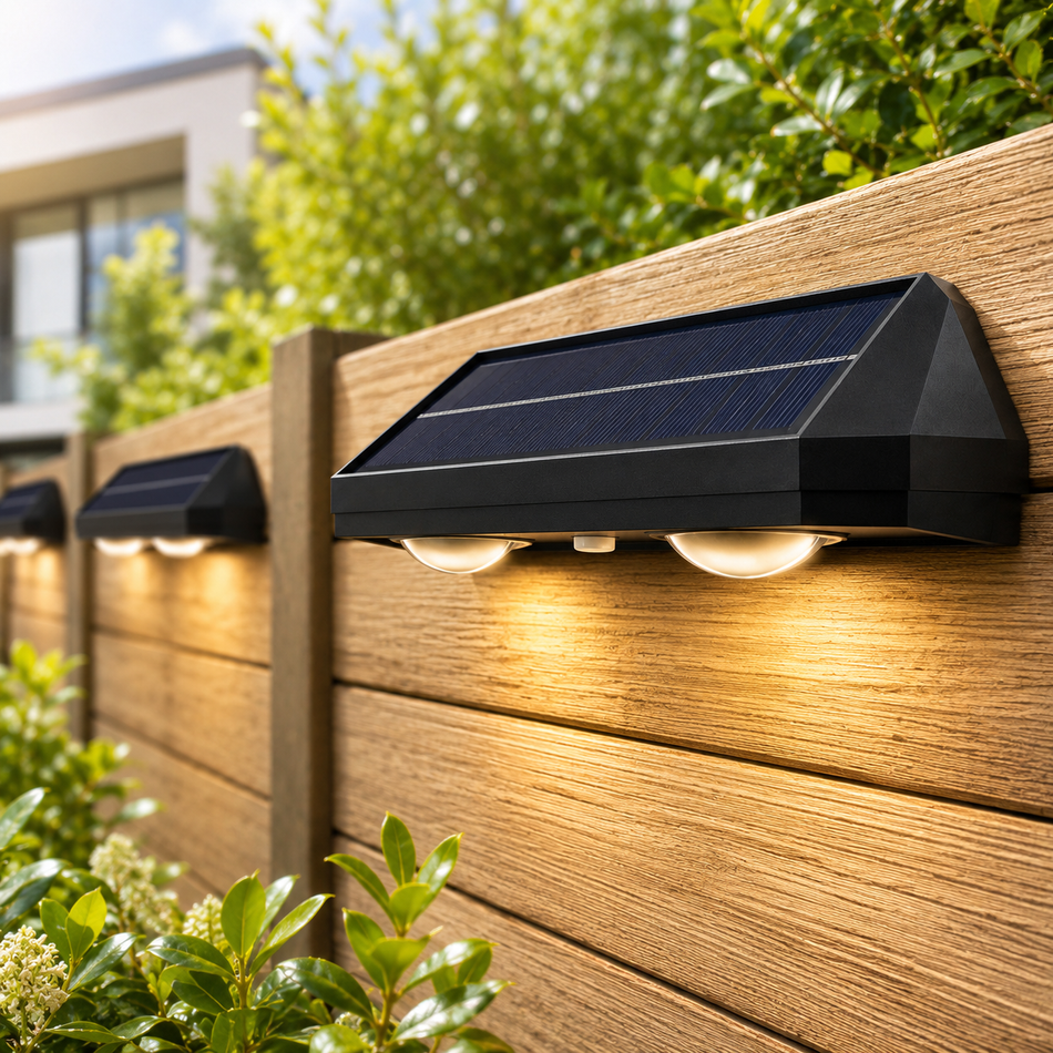 Solar Wandleuchte RGB-Farbwechsel, 2er-Set, IP67, Außen
