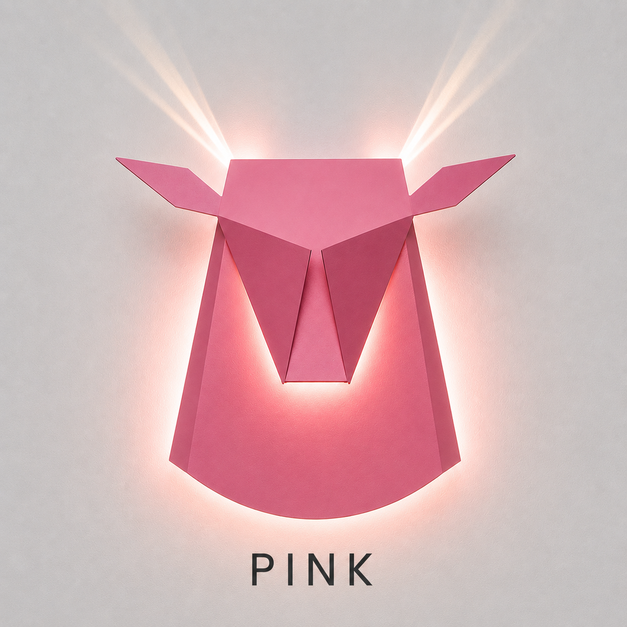 LED Wandleuchte Hirsch Pink