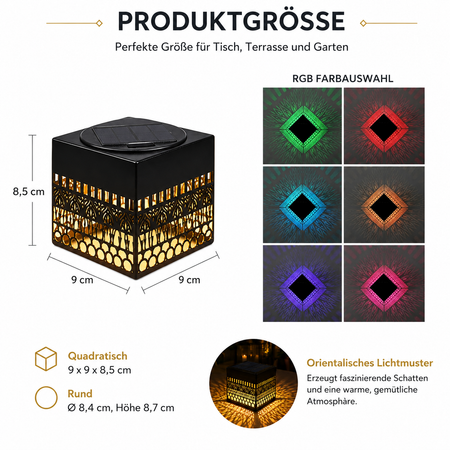 Solar Wandleuchte orientalisch RGB
