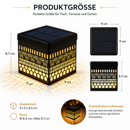 Solar Wandleuchte orientalisch Warmweiß