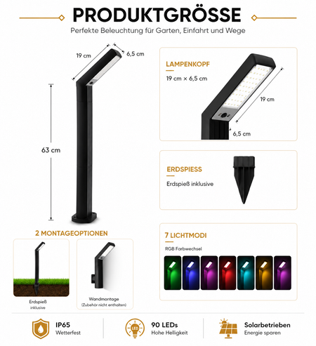 Solar Wegeleuchte 63 cm