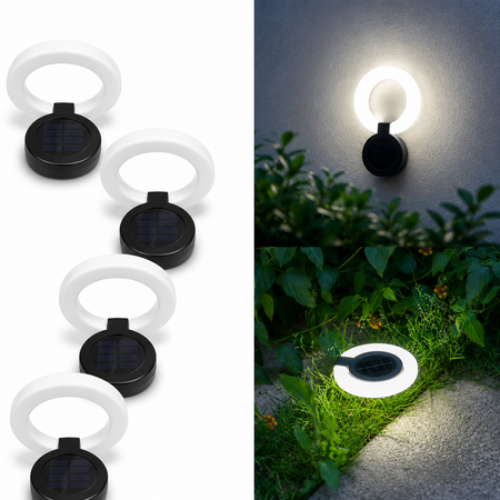 Solar-Gartenleuchten mit weißem Licht
