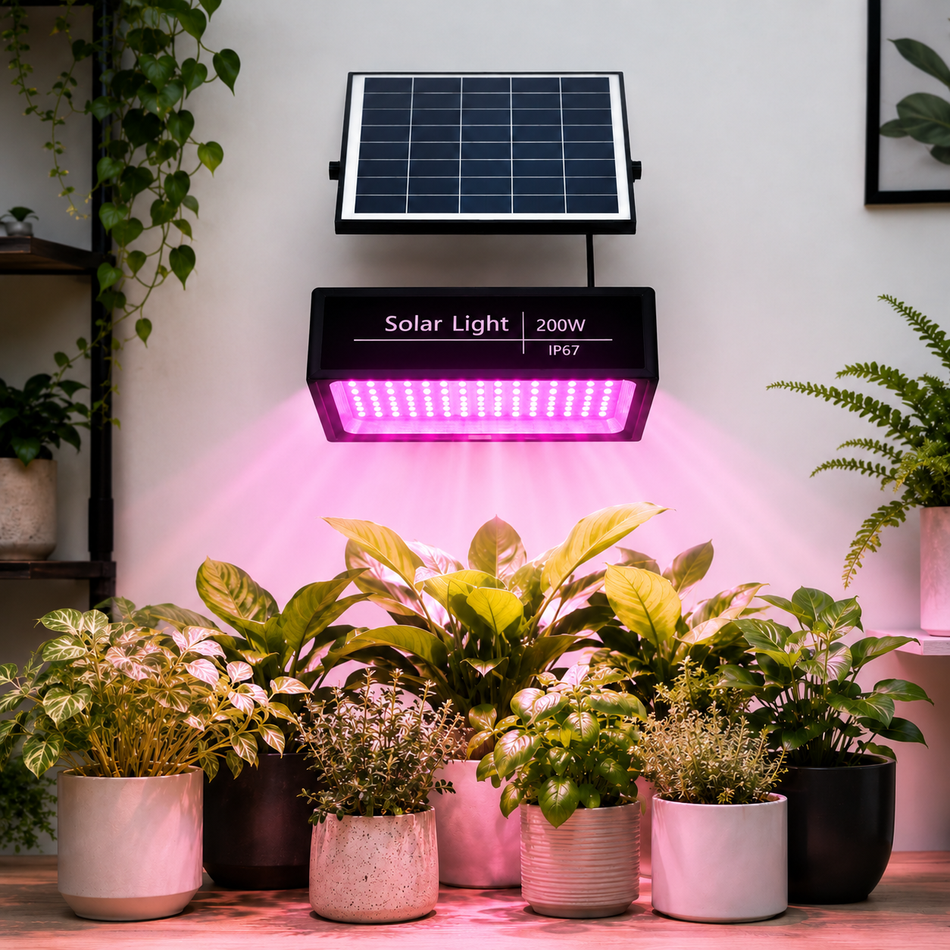 Solar Pflanzenlampe mit Solarpanel für Zimmerpflanzen
