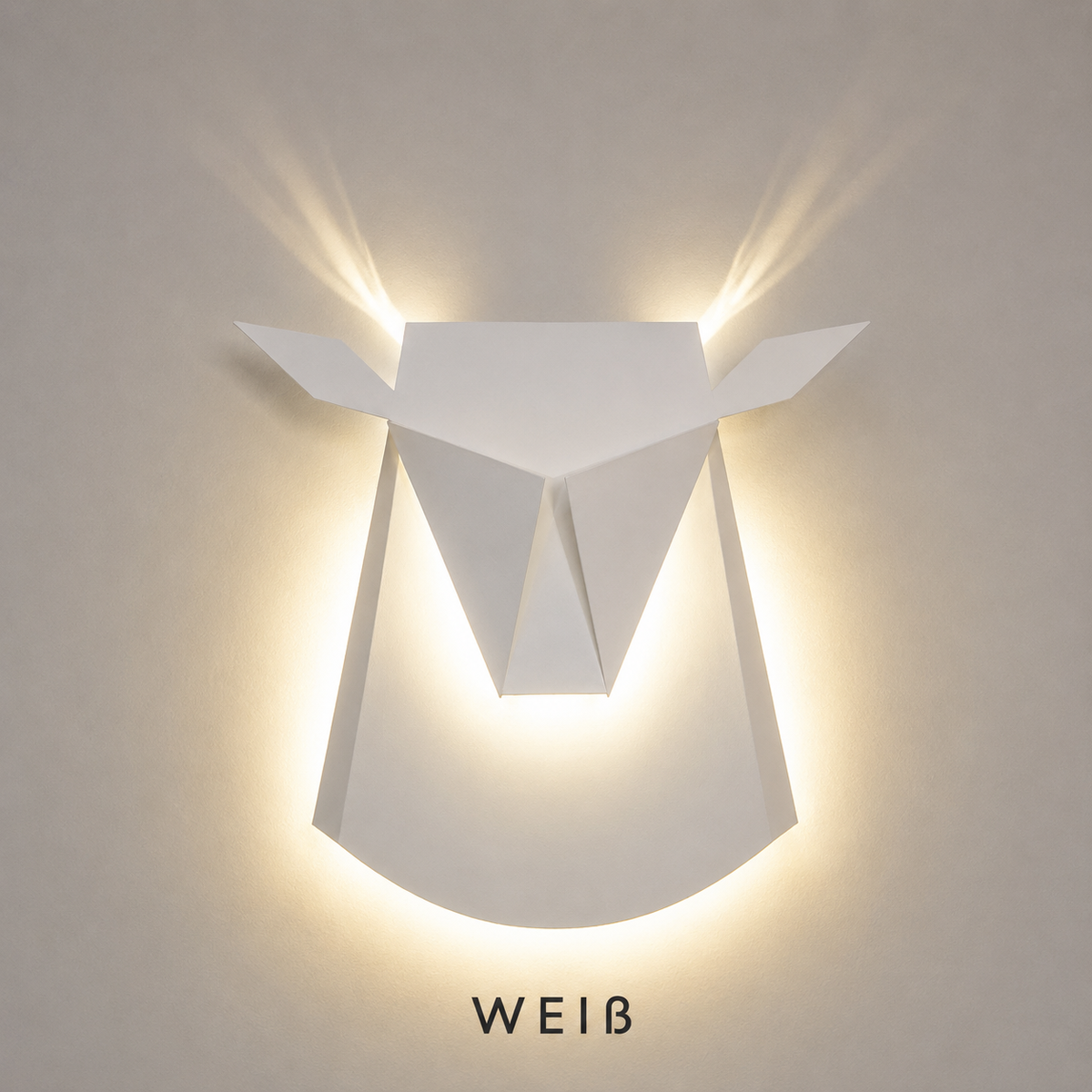 LED Wandleuchte Hirsch Weiß