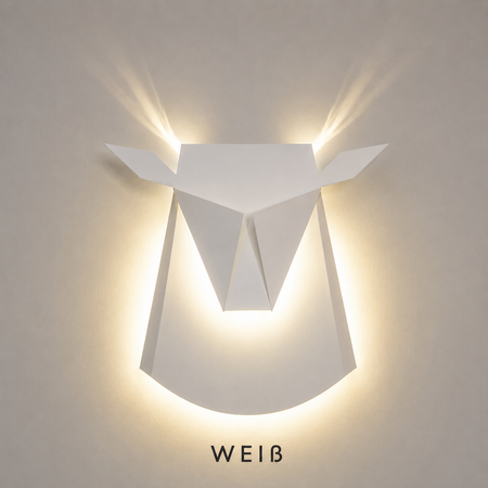 LED Wandleuchte Hirsch Weiß