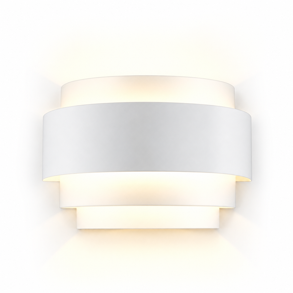Moderne E27 Wandleuchte - Spiralschirm, Auf-Ab-Licht