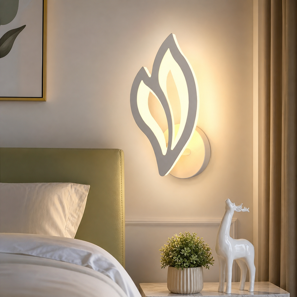 LED Wandleuchte Blatt-Design, 9,5W, Warmweiß oder Kaltweiß